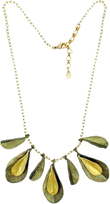 michael michaud false indigo 双色叶项链 银色季节 - 全新